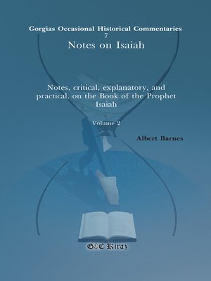 cover image of Notes on Isaiah